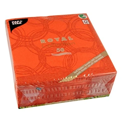 Image of Papstar Royal Collection #86494 Serviettes 1/4 Fold 40 cm x Nectarine Bubbles