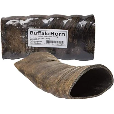 Image of J R Pet Products Medium Buffalo Horn. Long Lasting Dog Chew