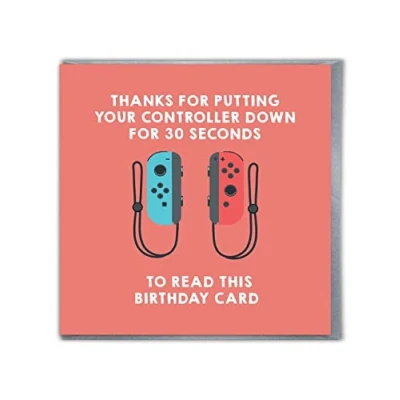 Image of Brainbox Candy Gaming Birthday Card Perfect For The Gamer In Your Life Him Her Son or Daughter