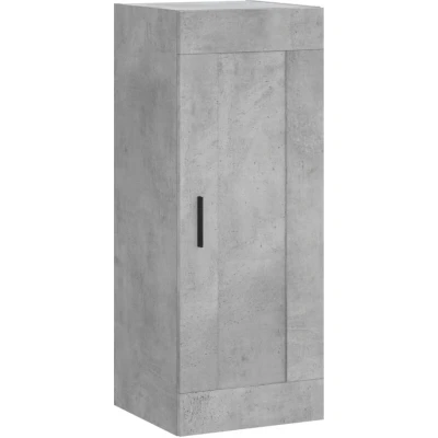Image of vidaXL Wall Mounted Cabinet in Concrete Grey Engineered Wood Versatile Storage Solution for Home and Office