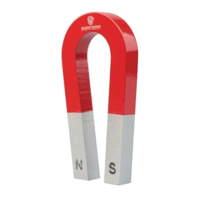 Image of Traditional Alnico Horseshoe Magnet for Science, Education, Experiments, Students, and Teachers 1kg Pull 75mm x 39mm 8mm