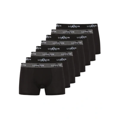 Image of FM London 4/8 Pack Mens Boxers with Elastic Waist Soft Boxer Shorts Men, Stretch Fit Underwear for Everyday Wear Fitted Hipster Men