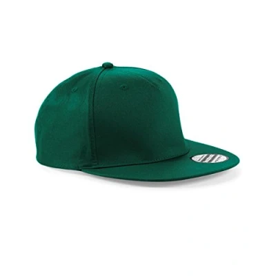Image of Beechfield Snapback Rapper Cap Colour=Bottle Green Size=O/S