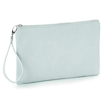 Image of Westford Mill® Canvas Wristlet Pouch Light Grey/Light Grey