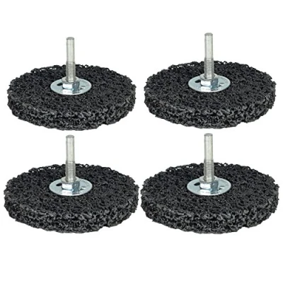 Image of 4 x 100mm Rust Paint Welding Spatter Removal Clean And Strip Disc 6mm Shank