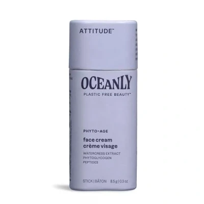 Image of ATTITUDE Oceanly Face Cream Stick, EWG Verified, Plastic free, Plant and Mineral Based Ingredients, Vegan Skin Care Products, PHYTO AGE, Unscented, 8.5 grams