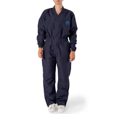 Image of Groomers Jemima Jumpsuit Navy Professional Hair Resistant Grooming All in one XXL