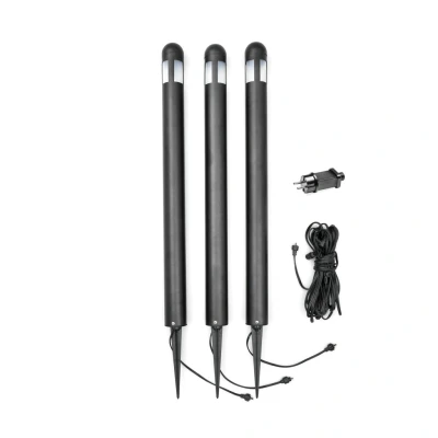 Image of Amalfi Outdoor Spike Light 12V Light, Black Paint, 3 Set 75cm, IP44