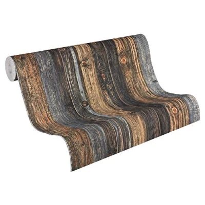 Image of A.S. Creation 9086 12 Wood and Stone Panel Effect Wallpaper