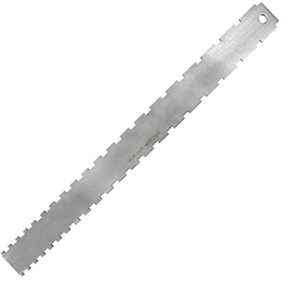Image of Hoxfly Stainless Steel Guitar Neck Notched,Guitar Ruler,Straight Edge Luthiers Tool Notched Ruler,Guitar Straight Tool,for Most Fretboards