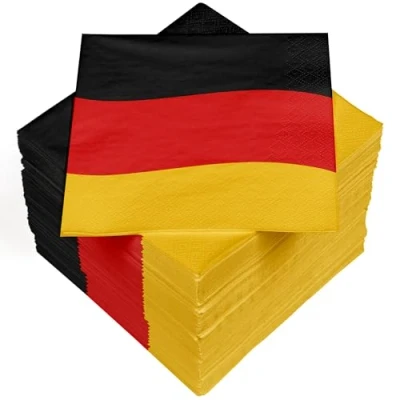 Image of HEKU 100 Napkins, 3 ply, 33 x cm, Absorbent and Practical Packaging, Ideal for Weddings, Anniversaries Special Occasions, Germany