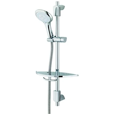 Image of Bristan EVF KIT03 C EVO Shower Kit with Multi Function Rub Clean Handset and Shelf Chrome Plated