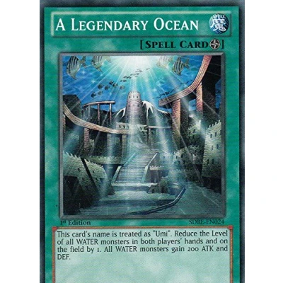 Image of YU GI OH! : SDRE EN024 A Legendary Ocean (Realm of the Sea Emperor) Yugioh 1st Edition Single Card