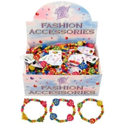 Image of Henbrandt 24 x Assorted Colours Wooden Bracelets