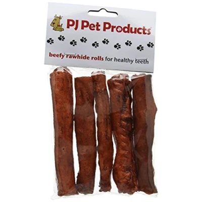 Image of PJ Pet Poducts Beefy Rawhide Rolls 15 cm (50 Pieces x 22 g)