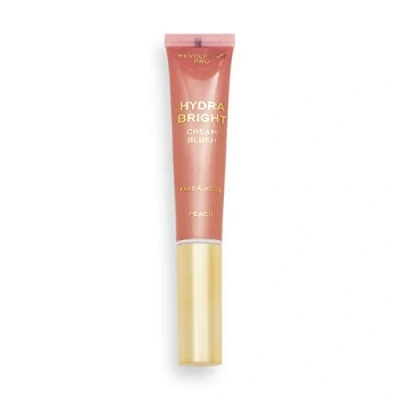 Image of Revolution Beauty London Pro, Hydra Bright Cream Blusher, Contains Hyaluronic Acid and Vitamin E, Dewy Finish, Lightweight Formula, Peach, 12ml
