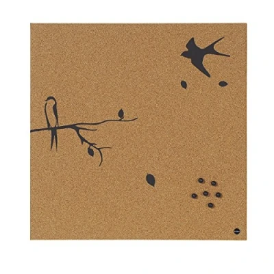 Image of Bi Office Swallow 03 Black Cork Bulletin Board 40 x cm Natural