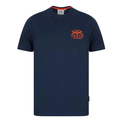 Image of Tokyo Laundry Men&#039;s &#039;Logger&#039; Retro Graphic Cotton Crew Neck T Shirt Insignia Blue