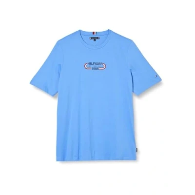 Image of Tommy Hilfiger Men Bt Track Graphic Tee B S/S T Shirts, Blue, XXL