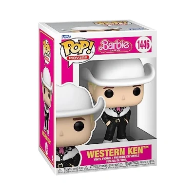Image of Funko POP! Movies: Barbie Cowboy Ken 1 Collectable Vinyl Figure Gift Idea Official Merchandise Toys for Kids &amp; Adults Movies Fans Model Collectors and Display