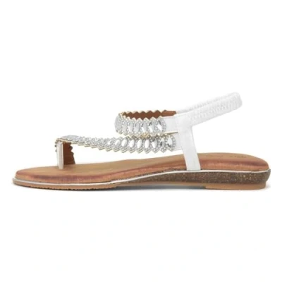 Image of Lunar Novella Womens White Toe Post Sandal Size 6 UK