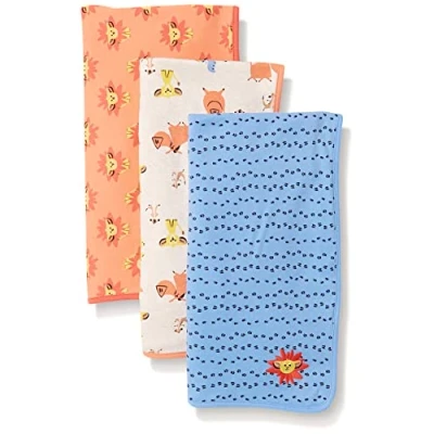 Image of Amazon Essentials Disney Marvel Star Wars Unisex Kids&#039; Swaddle Blankets, Pack of 3, 3 Lion King Play Eat Roar, One Size