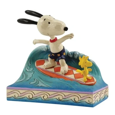 Image of Peanuts By Jim Shore Snoopy Surfing Figurine, 5.5 Inch