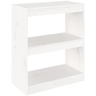 Image of vidaXL Book Cabinet/Room Divider White 60x30x71.5 cm Solid Wood Pine