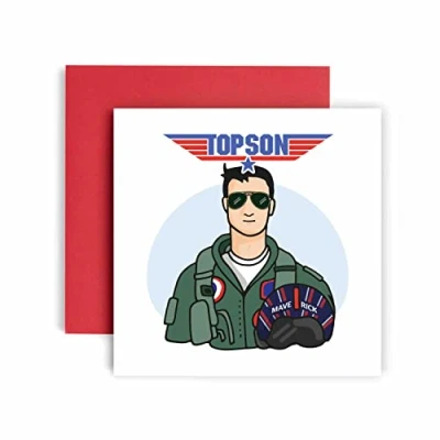 Image of Huxters Birthday Cards for Men Top Son Card him Funny Fathers Day Fun Happy 14.8cm (Son)