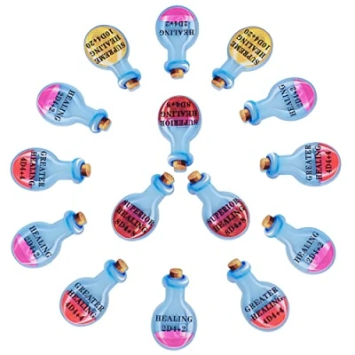 Image of D&amp;D Healing Potion Tokens Acrylic Set of 15 DND Accessories for Dungeons and Dragons 5th Edition