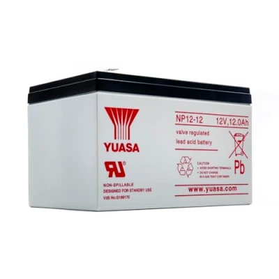 Image of Yuasa NP12 12 12V Rechargeable Lead Acid Battery, UPS Backup Alarm and Emergency Battery (Pack of 1)