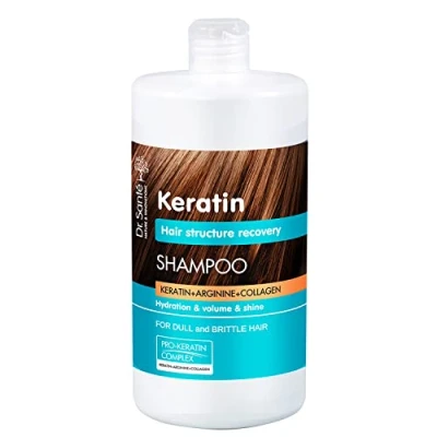 Image of Dr. Santé Keratin Hair Shampoo Collagen and Arganine Deep Regeneration 1000 ml 0% Parabens Mineral Oils
