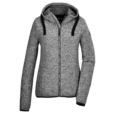 Image of Killtec G.I.G.A. DX GW 52 WMN KNTFLC Women&#039;s Knitted Fleece Jacket with Hood 42 42233 000 Black