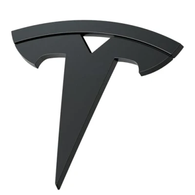 Image of Spigen Tesla Model 3 2024 Current Highland Front Emblem Logo Sticker Decals, Premium Full Cover, PC Scratch Resistant Material, Designed for Accessories Black
