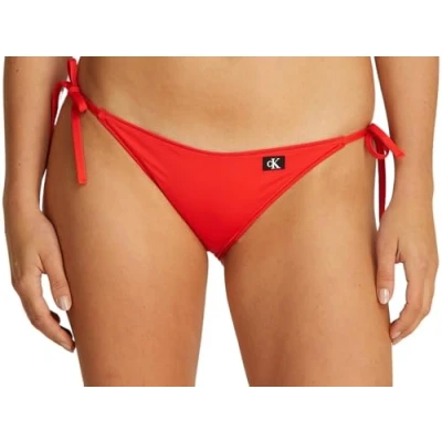 Image of Calvin Klein Swimwear SIDE TIE Bikini bottoms, Women&#039;s, Size: XS, Flaming chili