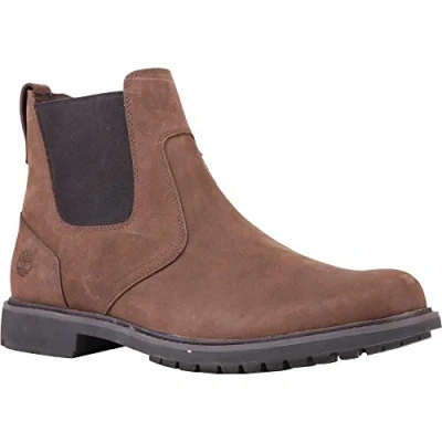 Image of Timberland Stormbucks Leather Textile Men&#039;s Ankle Chelsea Boots