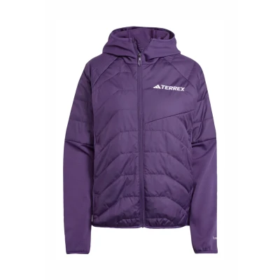 Image of adidas Sportswear Terrex Multi Climawarm Insulated Hybrid Hooded Winter jacket, Women&#039;s, Size: XL, Aurora plum