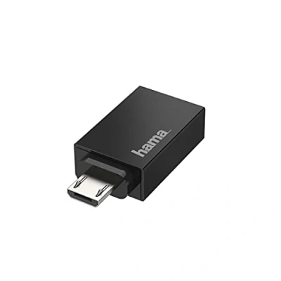 Image of Hama USB OTG Adapter, Micro Male A Female (Adapter for Connecting Devices such as Tablet to e.g. Printer, Adapter with Data Transfer 480 Mbps, 2.0)