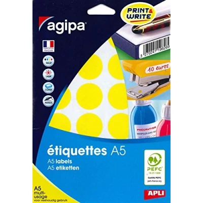 Image of APLI 101358 Multi Purpose Dots Diameter 30 mm Pack of 240 Yellow