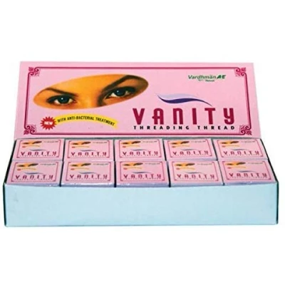 Image of VARDHMAN 10 Spools x 300m Anti Bacterial Cotton Yarn for Facial Hair Removal, Eyebrow Threading UK