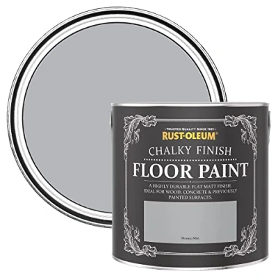 Image of Rust Oleum Grey Scratch Resistant Floor Paint in Matt Finish Monaco Mist 2.5L