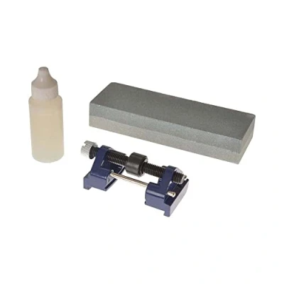 Image of Irwin 10507932 Marples Chisel Sharpening Tool Set with Honing Guide, Stone and Oil, 3 Pieces