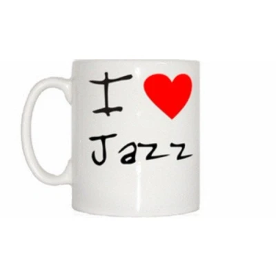 Image of TeeTreeDesigns I Love Heart Jazz Mug
