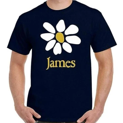 Image of James T Shirt Mens Band 80&#039;s 90&#039;s Alternative Rock Music Top Sit Down Laid XXL Black