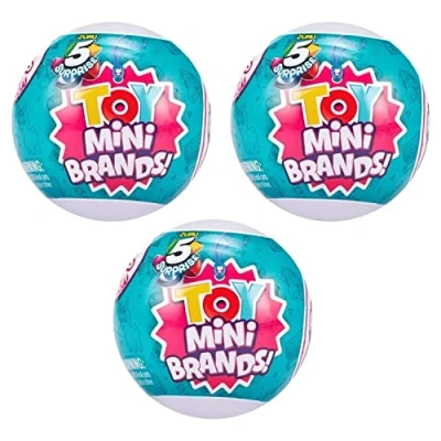 Image of Zuru 5 Surpise Toys Mystery Capsule Real Miniature Brands Collectible Toy (3 Pack) by Series 3
