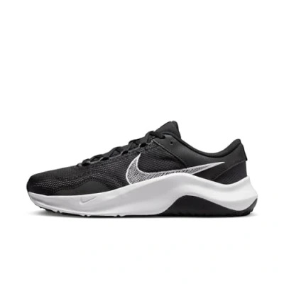 Image of Nike Women&#039;s Legend Essential 3 Sneaker, Black/White Iron Grey, 4.5 UK