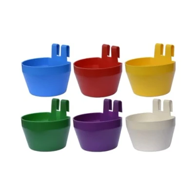Image of Supa Poultry Cage Cups / Galley Aviary Cups, Pack of 12, Suitable For Both Food, Grit Or Water, Includes Integral Hook So The Can Be Hung From Mesh, Made In UK