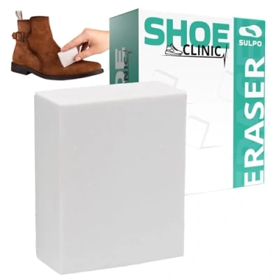 Image of SULPO Suede Rubber for Shoes Clean Shoes, Nubuck, Sneakers and Soles Shoe Cleaning Care in Suede, Nubuck Leather