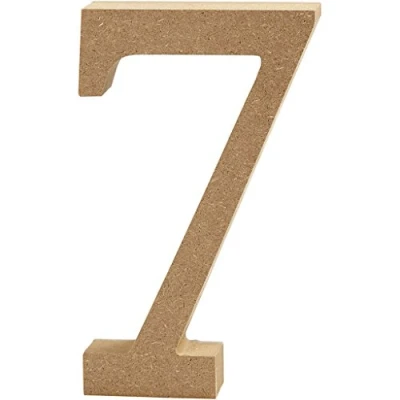 Image of Create Crafts 56345 Creativ&quot;7&quot; MDF Number, Brown, 13 x 2 cm