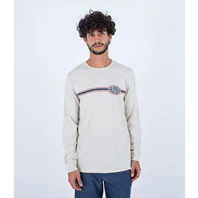 Image of Hurley Men&#039;s Evd Station Ls T Shirt, H073, XL UK